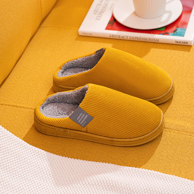 Couple's Home Indoor Cotton Drag Warm Non-slip Plush