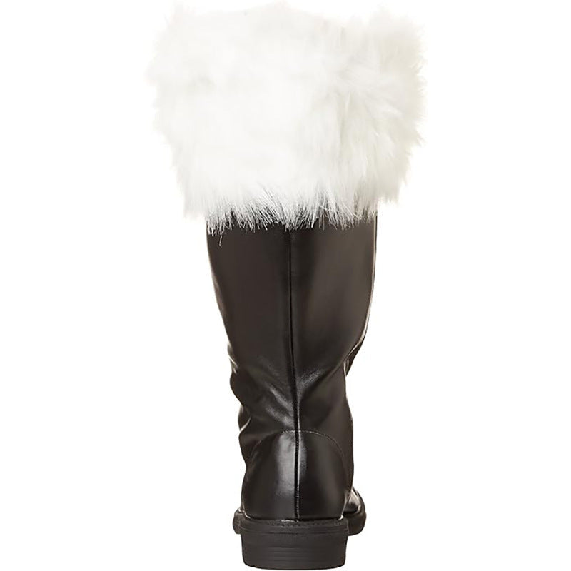 Christmas Old Man Boots White Plush Halloween boots