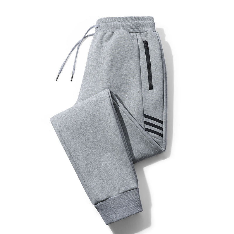 Men's Versatile Straight-leg Casual Cropped Pants Loose With Cuffed Hem