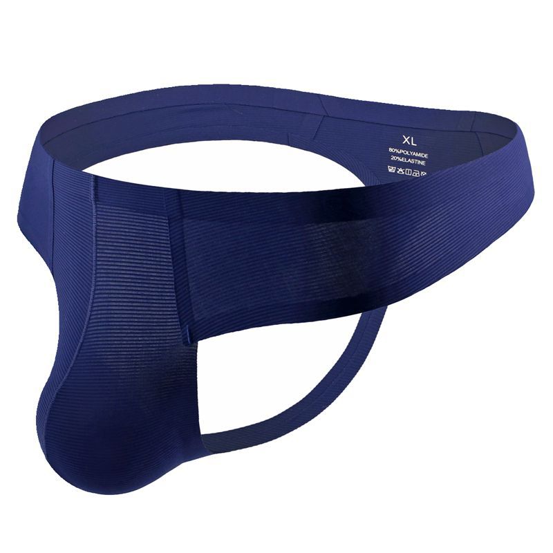 Men's Thong Low Waist Sexy One-piece Seamless Underwear Stripes