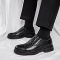 Genuine Leather Men's Leather Shoes Increased Casual Soft Bottom Super