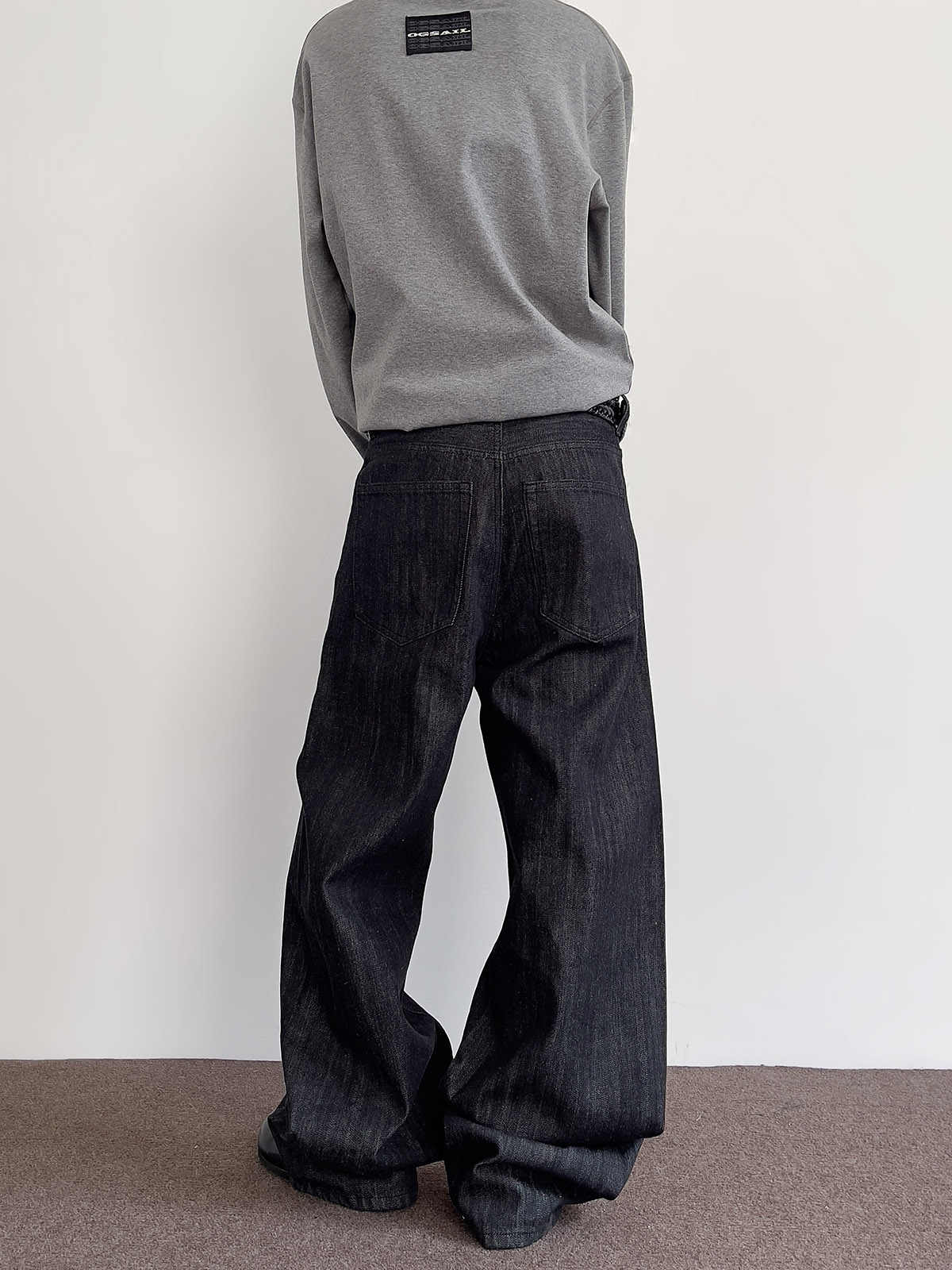 Jeans Straight Micro-pull A- Line Casual Pants