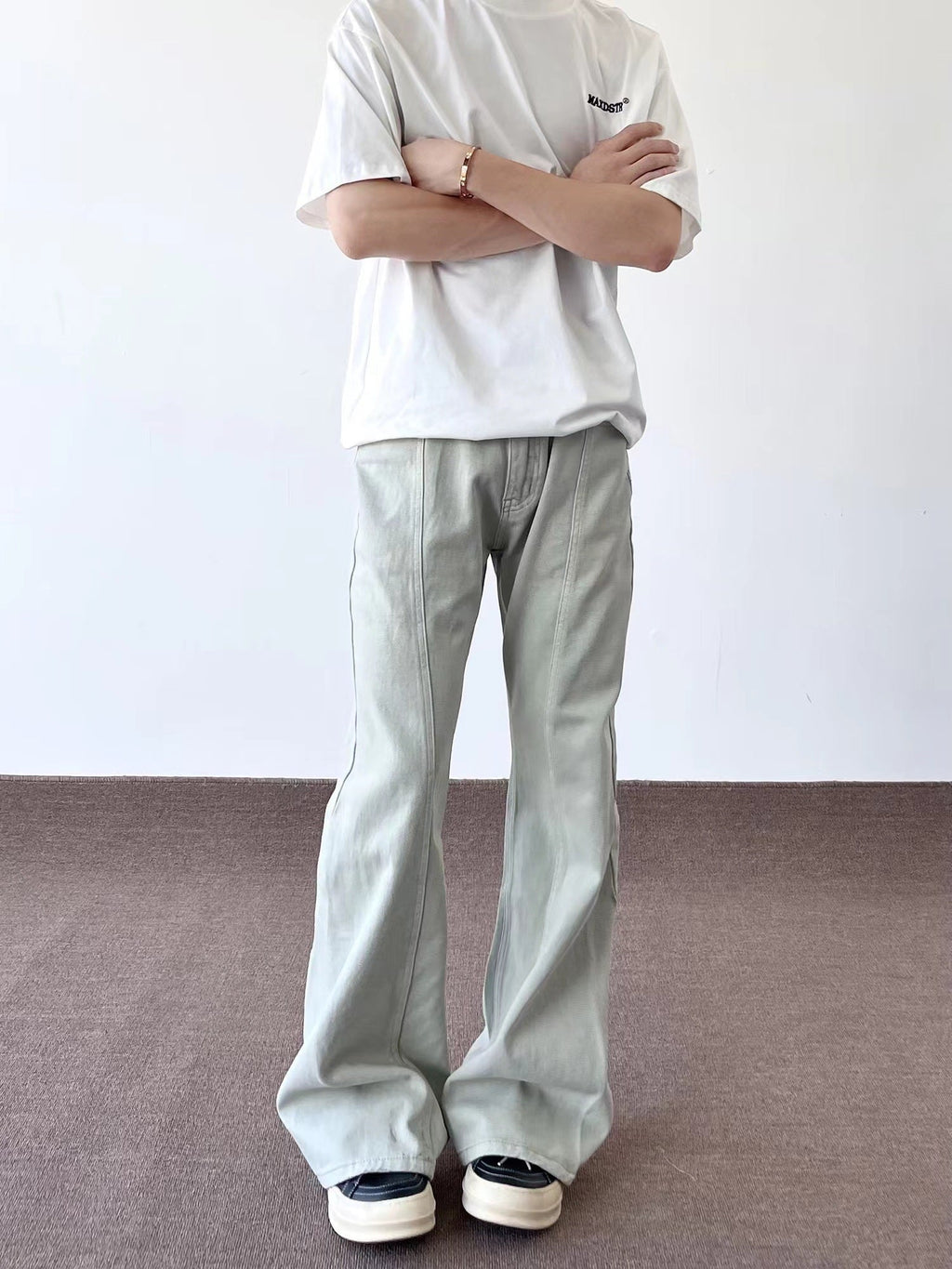 Deconstructing Design Sense Denim Men's Fashionable Straight Pants