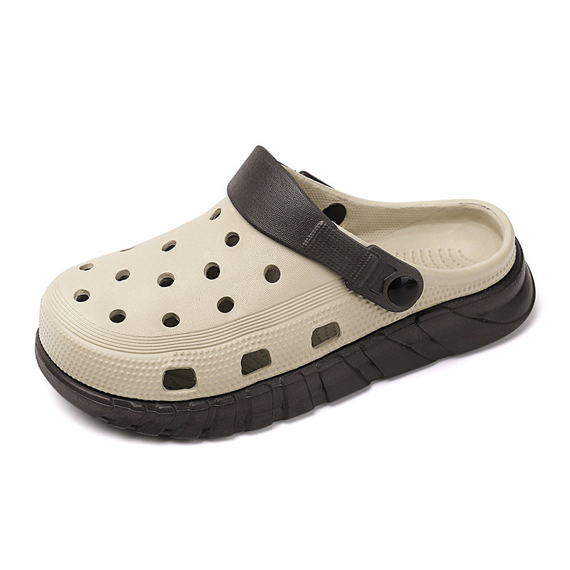 Hole Shoes Men's Outerwear Non-slip Wear-resistant Slippers