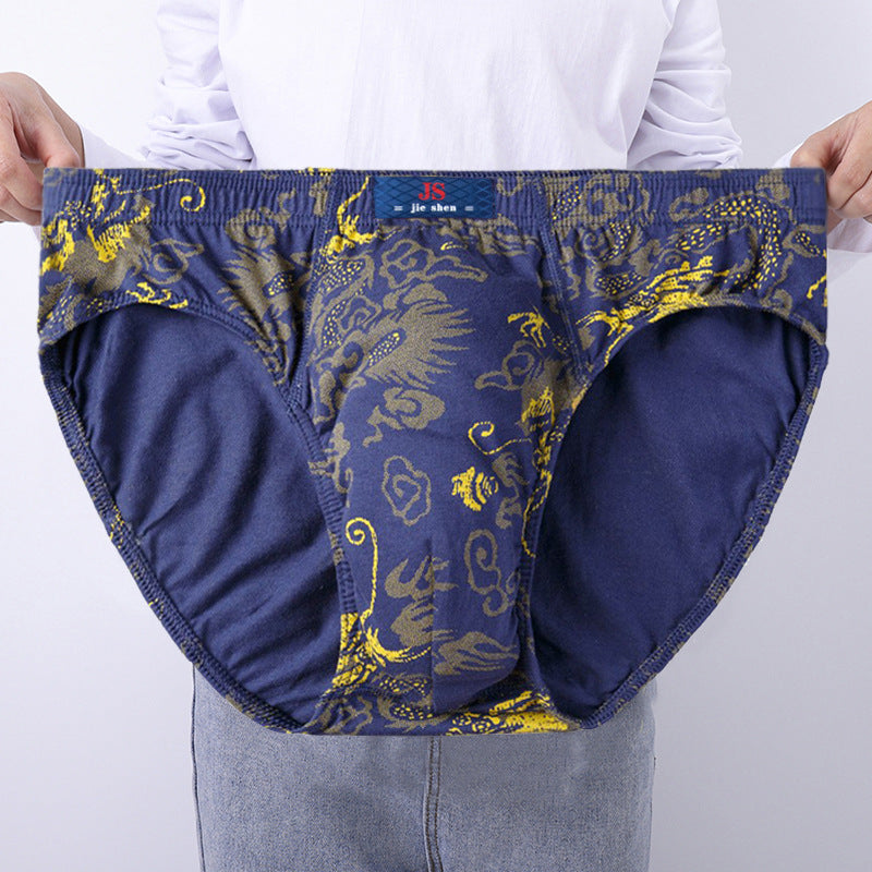 Men's Underwear Cotton Briefs Loose Plus Size
