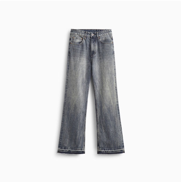 Loose Straight Leg Micro Flared Jeans For Men