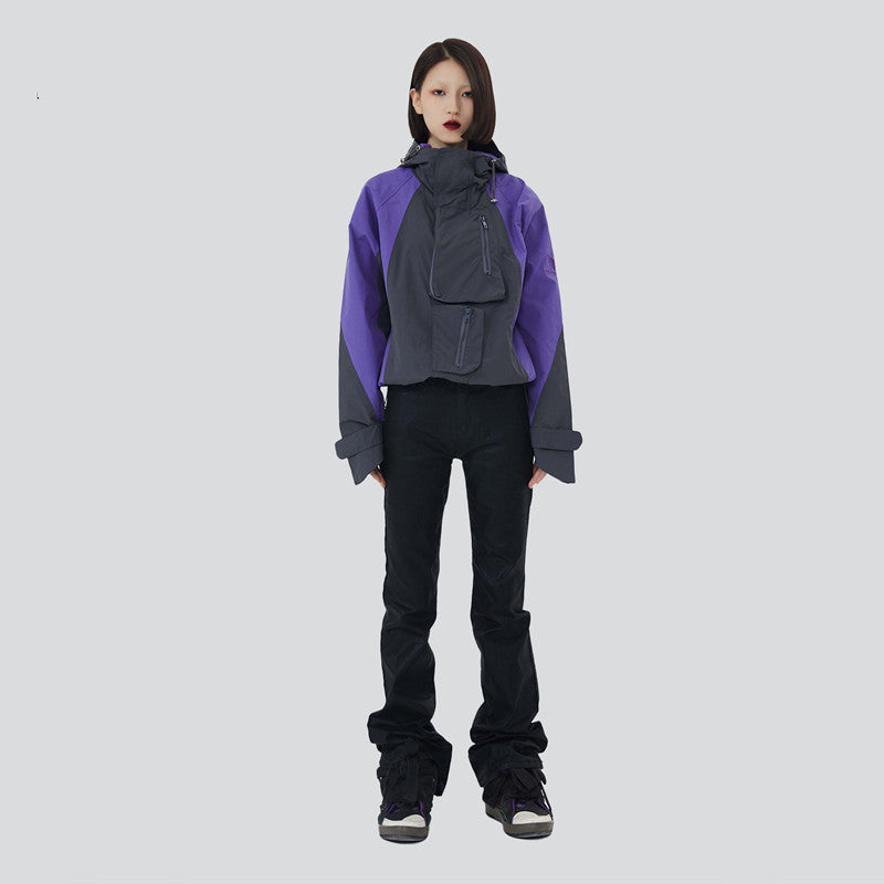 Outdoor Retro Pocket Mountain Camping Loose Color Jacket