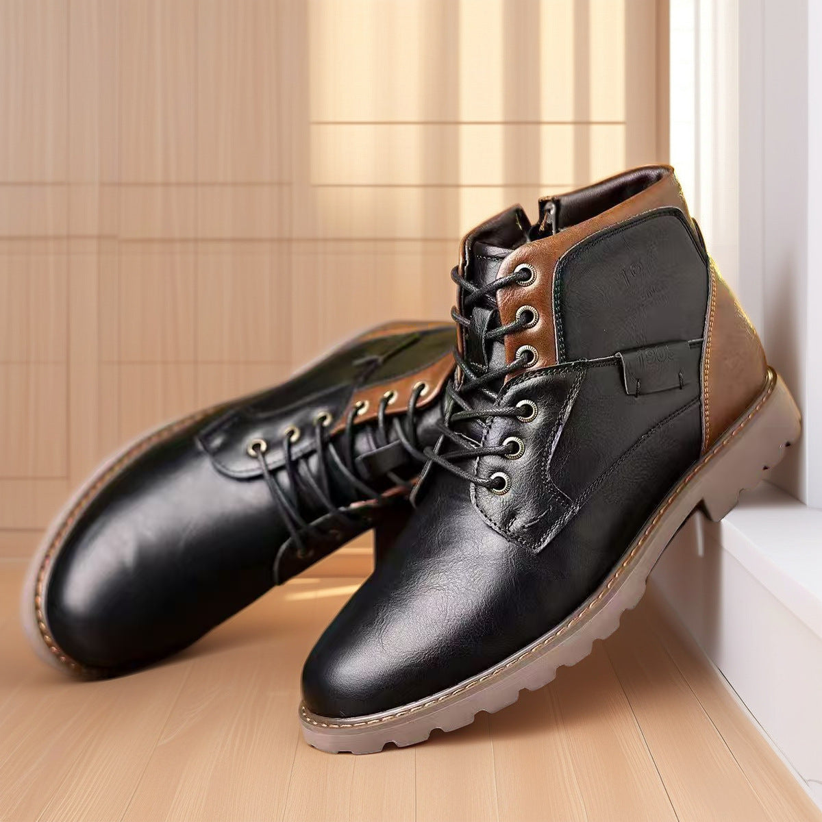 Martin Boots Leisure Plus Size Zip Ankle Boots