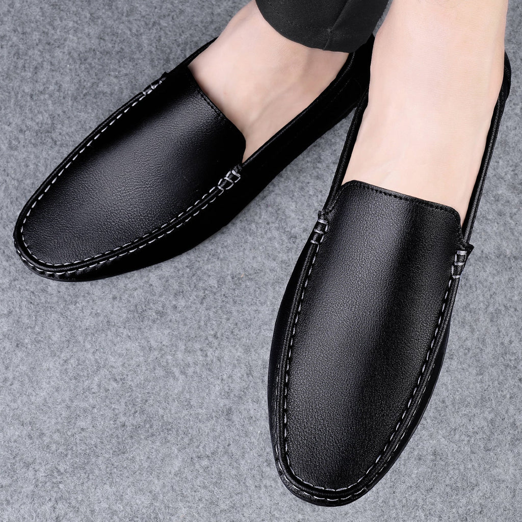 Men's Casual Style Loafers Low-top Soft Bottom White