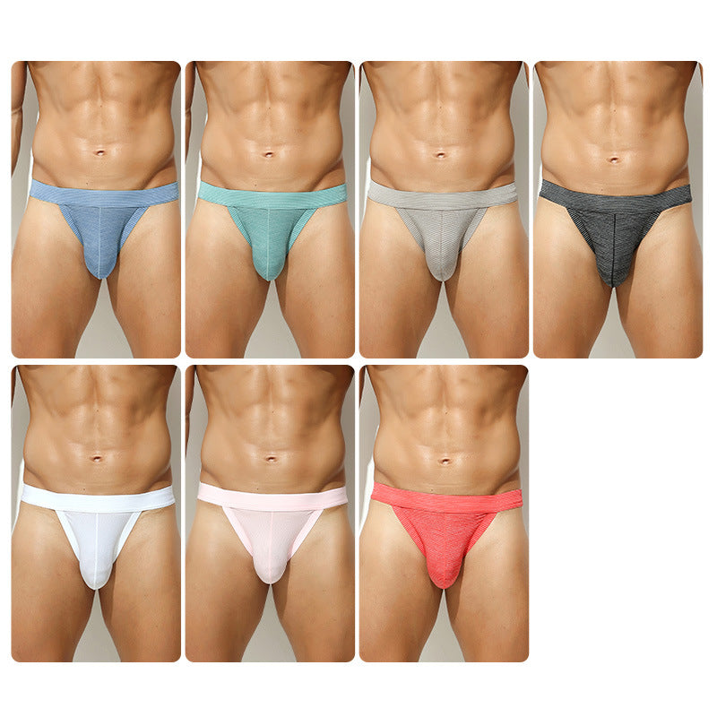 Men's High-cut Briefs Show Big Nylon Triangle Wholesale Sexy Underwear