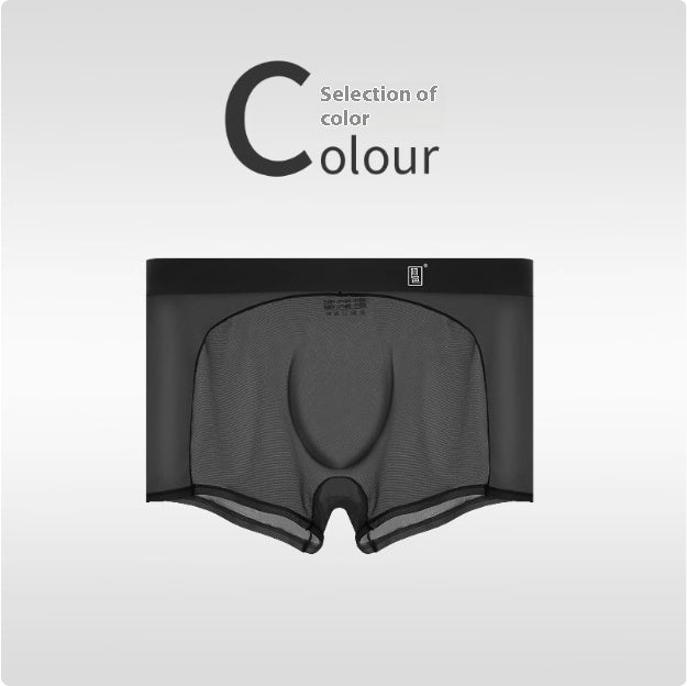 Underwear Men Flat Angle Thin Ice Gauze Sexy Transparent No Trace