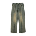 Split Structure American High Street Jeans Autumn Three-dimensional Stitching Design