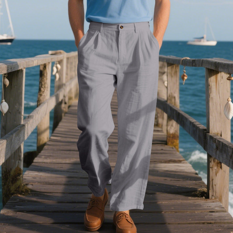 Loose Straight Business Suit Pants Men