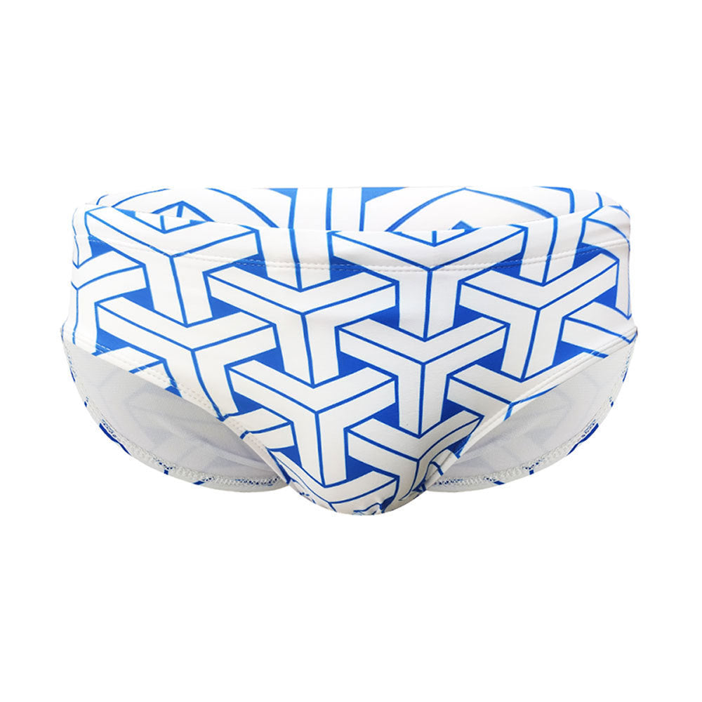 Men's Woven Pattern Printed Triangular Swimming Trunks