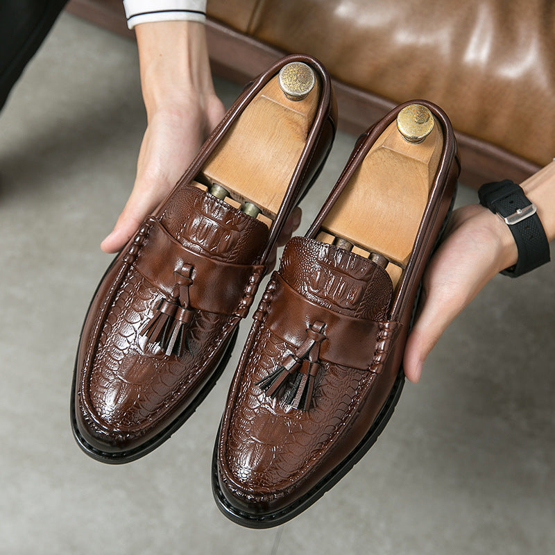 Personalized Tassel Pointed Toe New Fashion Leather Casual Shoes