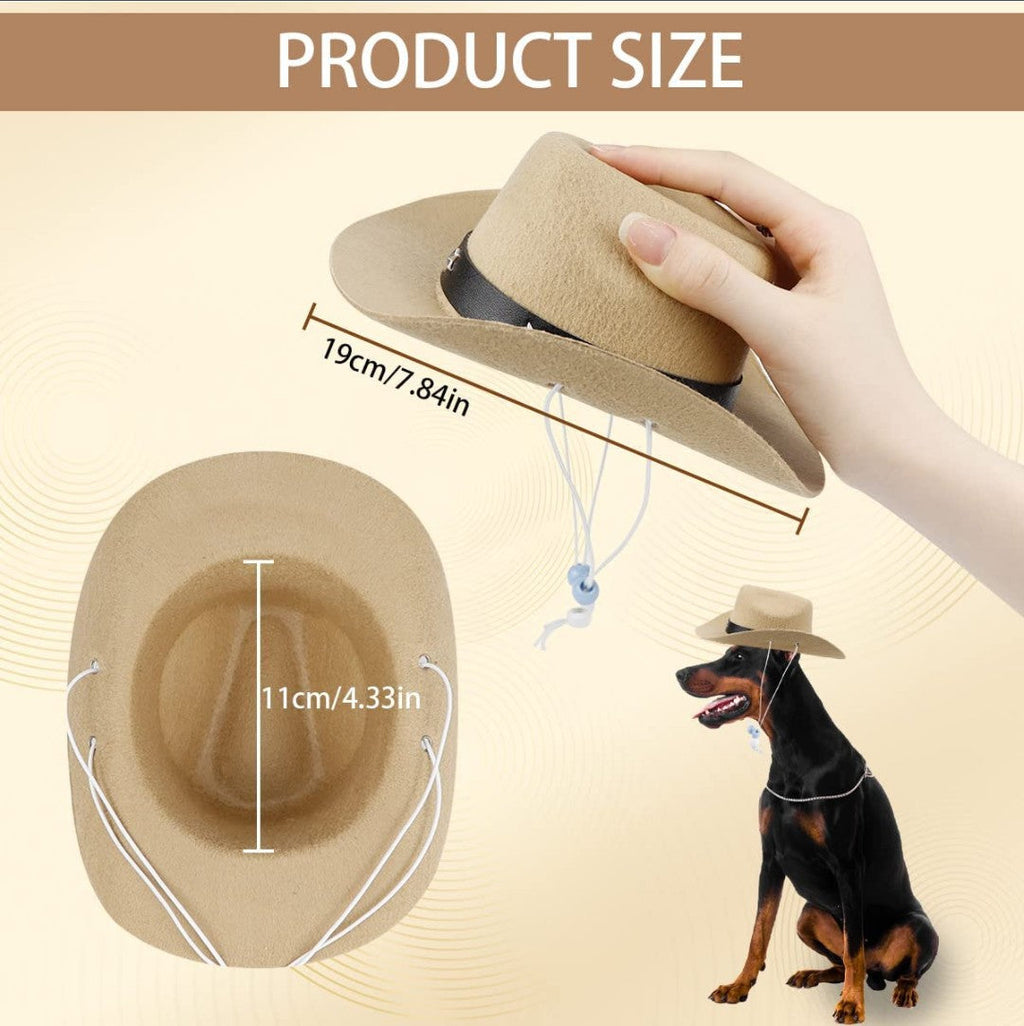 Dog Western Denim Mini Toy Hat