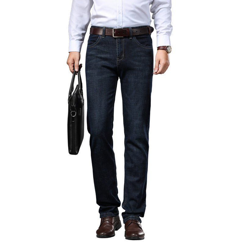 Stretch Jeans Autumn And Winter Loose Plus Size Business Casual Pants