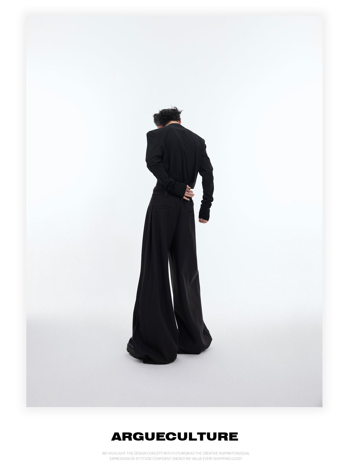 Hollow-out Design Padded Shoulder Slim Bottoming Shirt