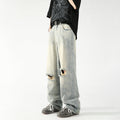 Men's Summer American Washed Broken Holes Pants