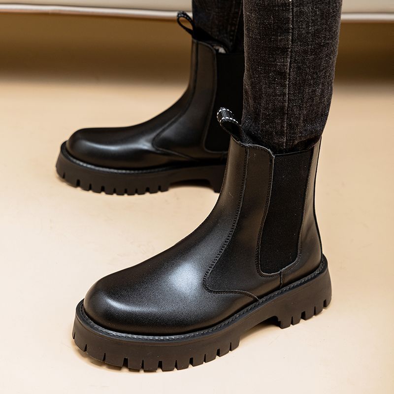 Martin Boots Men's Leather High-top Leather Shoes