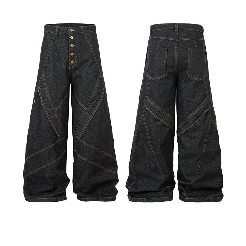 Button Design Heavy-duty Jeans For Men