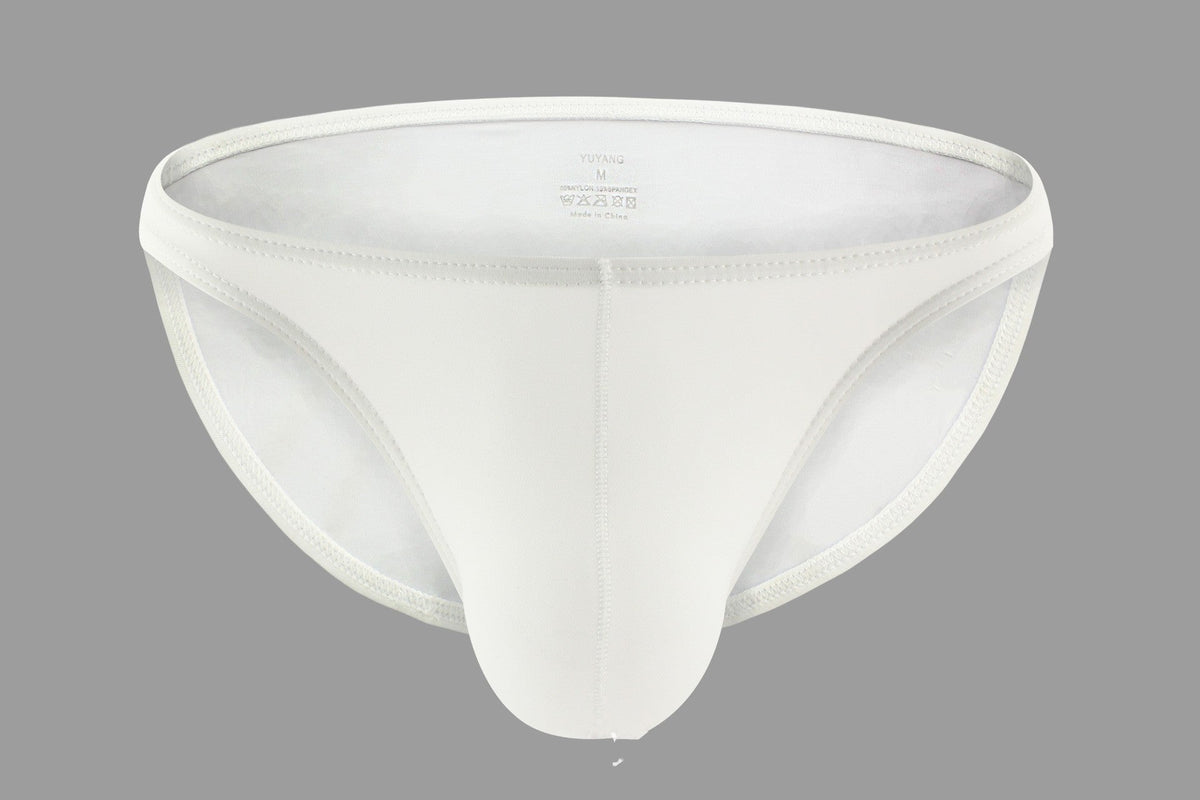 Men's Pure Color Ice Silk Briefs Underwear