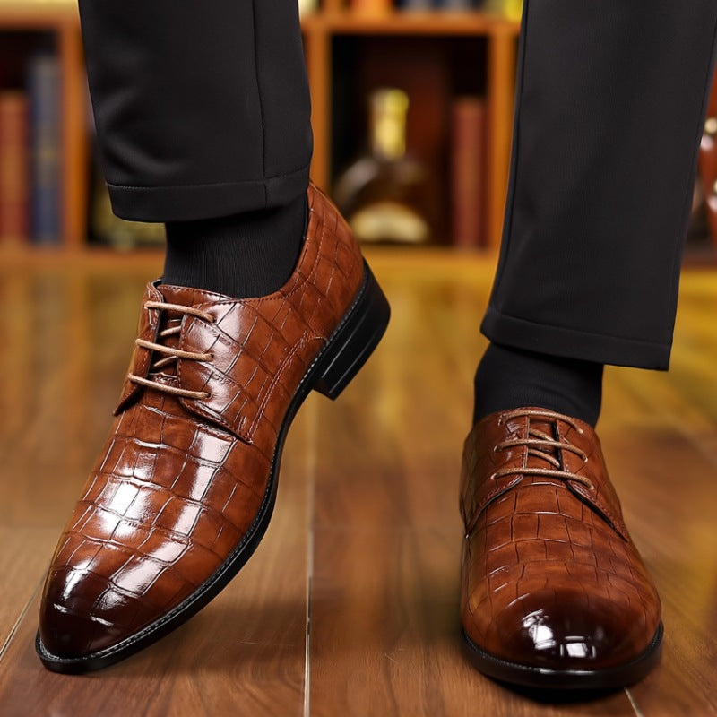Men's Formal Casual Breathable Pointed Leather Shoes