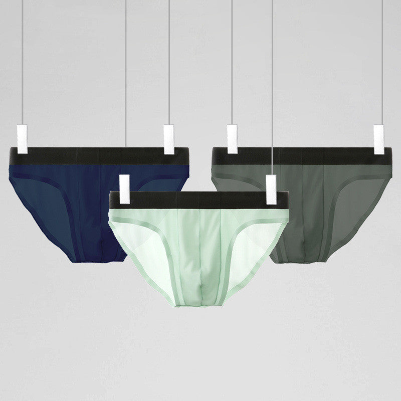 Men's Ice Silk Seamless Summer Breathable Briefs