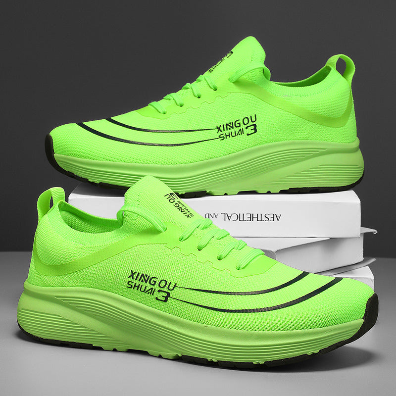 Wide Sole Flyknit Mesh Shoes Sports