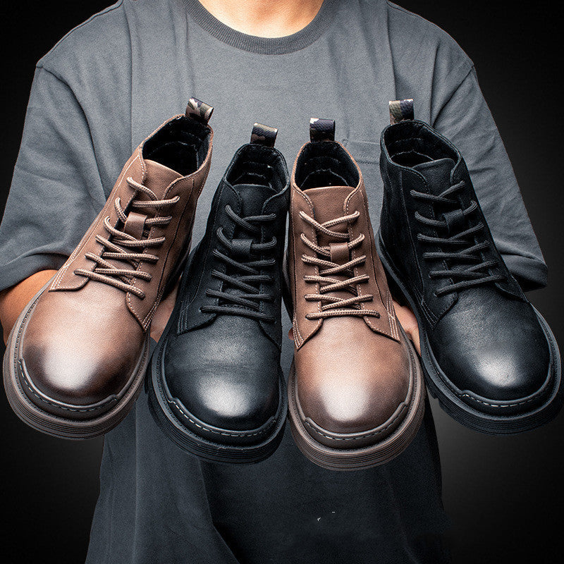 Autumn And Winter Martin New Trend Fashion Breathable Leather Boots