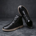 Spring And Autumn Men's High-top Lace-up Leather Martin Boots Outdoor