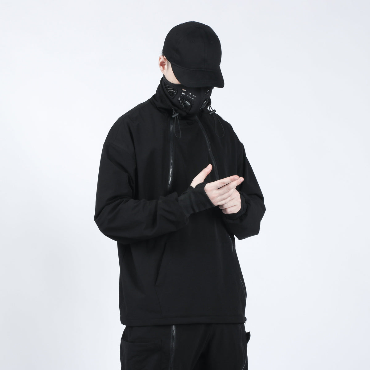 Fashionable Men's Loose Pullover High Collar Jacket