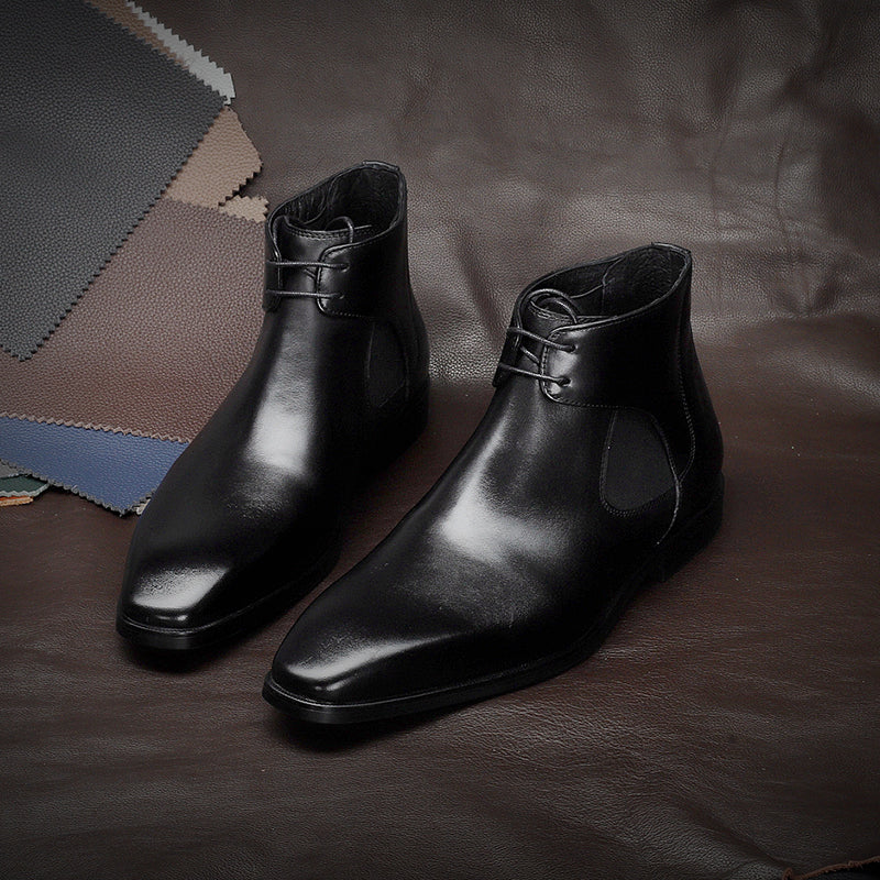 Men's High Top Carved Martin Boots