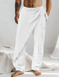 Casual Lace Up Straight-leg Trousers