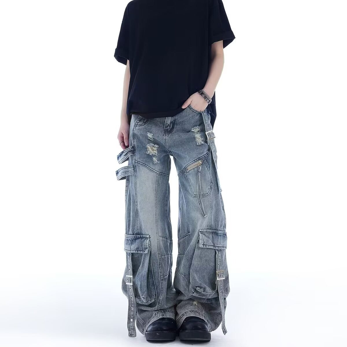 Casual Denim Overalls For Men And Women