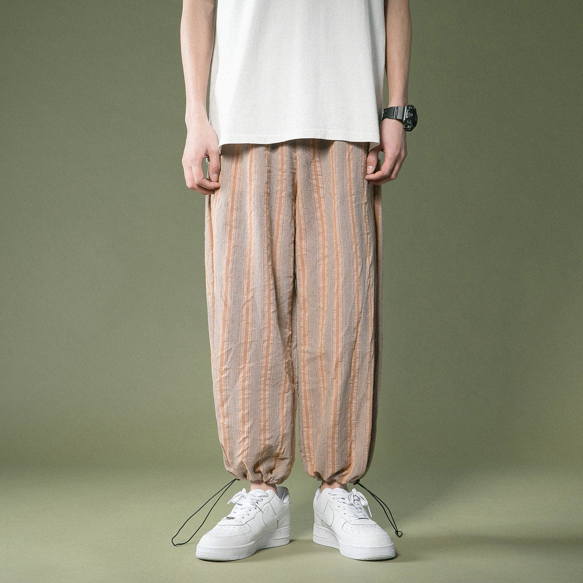 Thin High Waist Straight Lantern Harem Pants