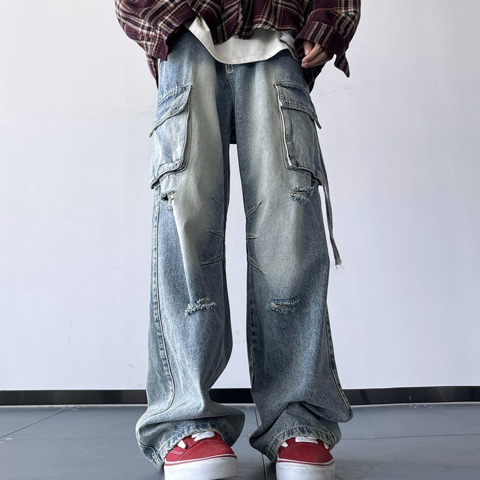 Tooling Straight-leg Trousers Loose Trendy All-match