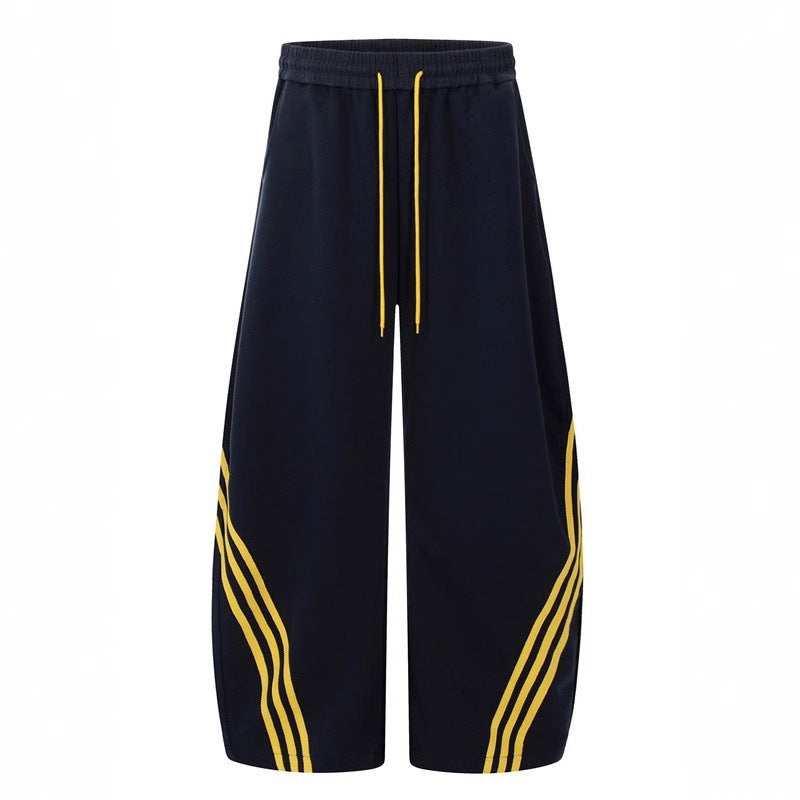 Matching Three Bars Machete Loose-fitting Wide-leg Trousers