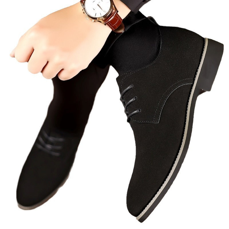 Large Size Men's Leather Shoes Casual Suede Leather Shoes