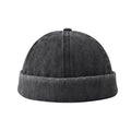 Washed Denim Eaves Distressed Skull cap
