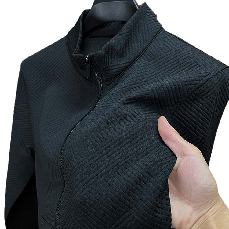 Men's Temperament High Collar Zipper Sweater