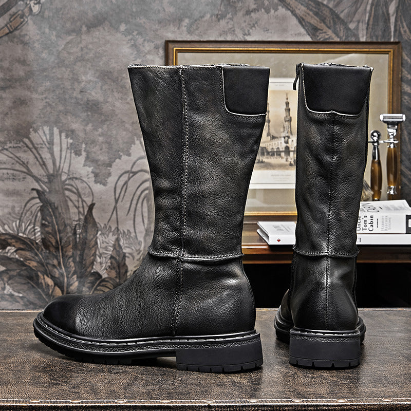 Men's Vintage Handmade Thick Sole Leather Boots