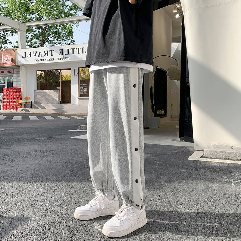 Breasted Sports Casual Pants Women's Summer Thin Loose-fitting Feet