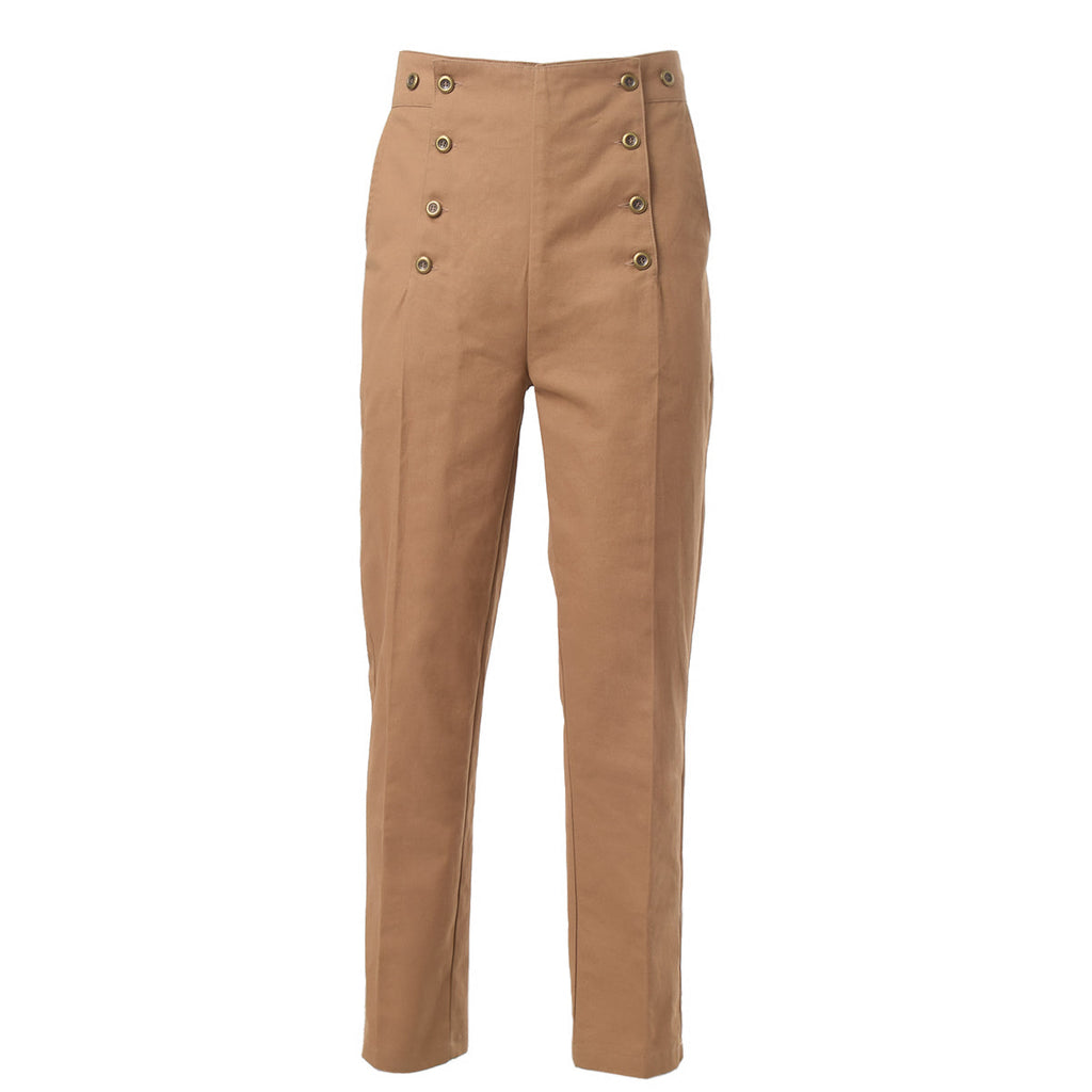 Men's Retro High Waist Double Breasted Casual Straight Pants