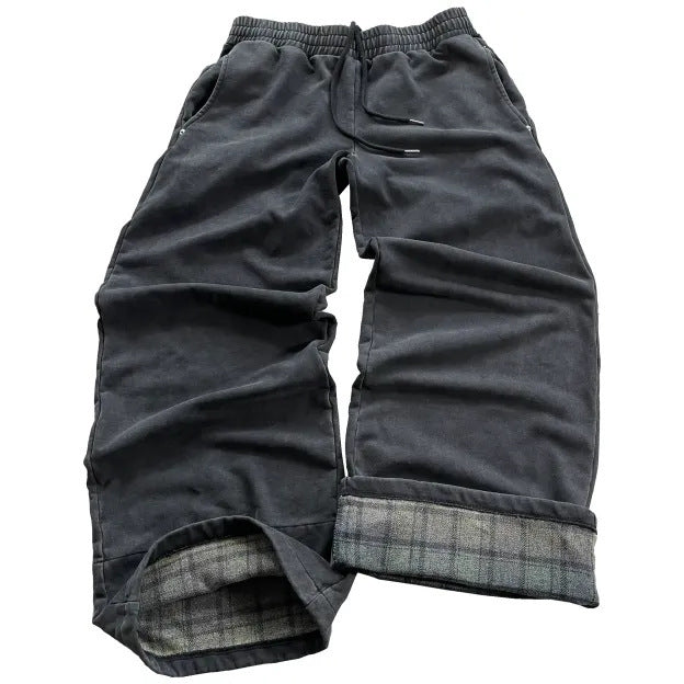 American Autumn Y2g Personality Zipper Sweatpants Loose Men And Women