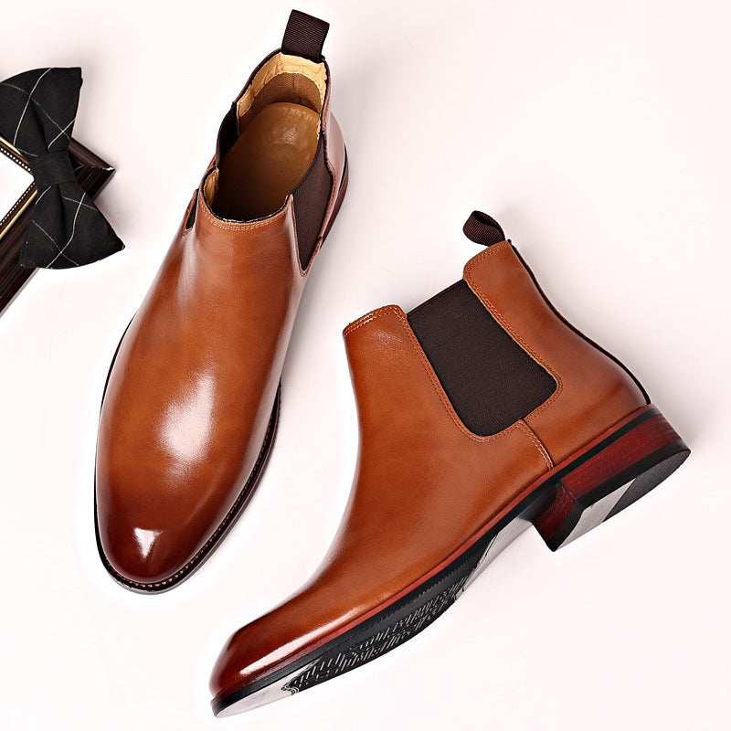 Chelsea Boots Men's Autumn Breathable Pointed Toe