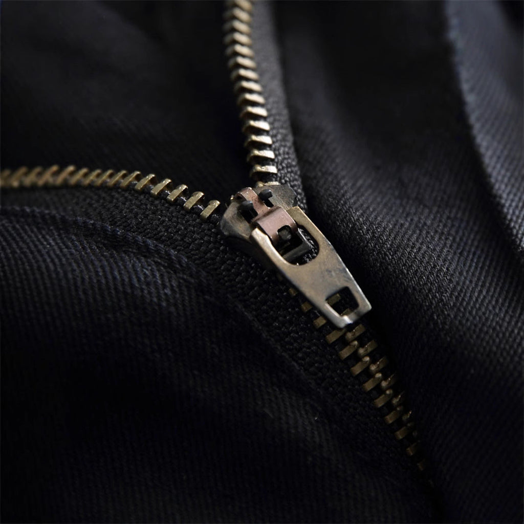 Tight Ripped Trendy Skinny Solid Color Simple Denim Trousers