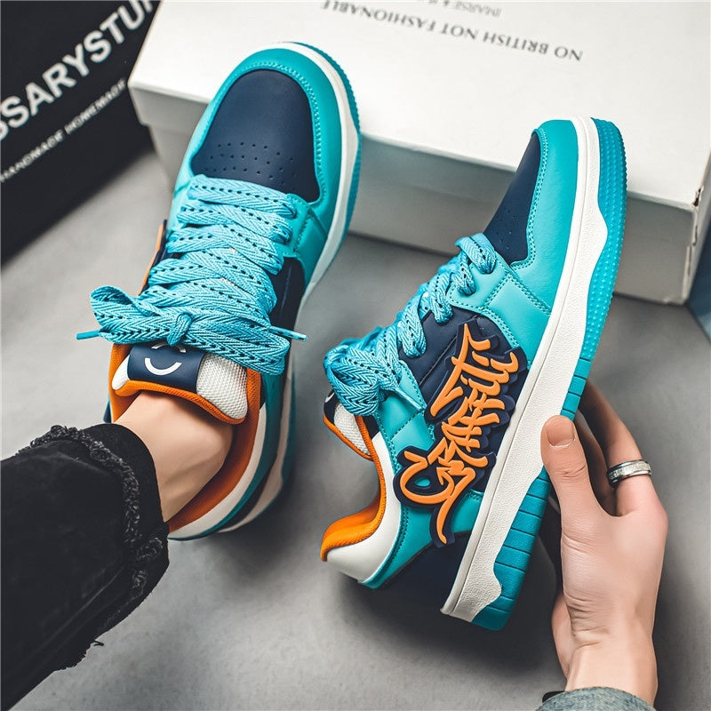 Men's Versatile Sports Thick Soled Wear-resistant Flat Shoes