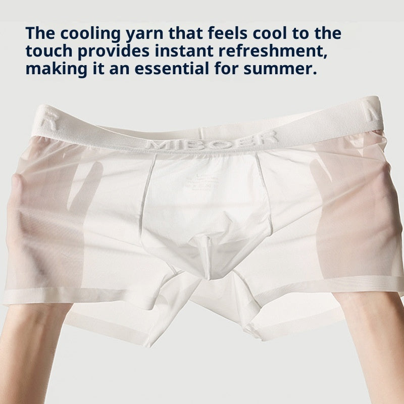 Men's Transparent Ice Silk Underwear Summer Thin Breathable Traceless