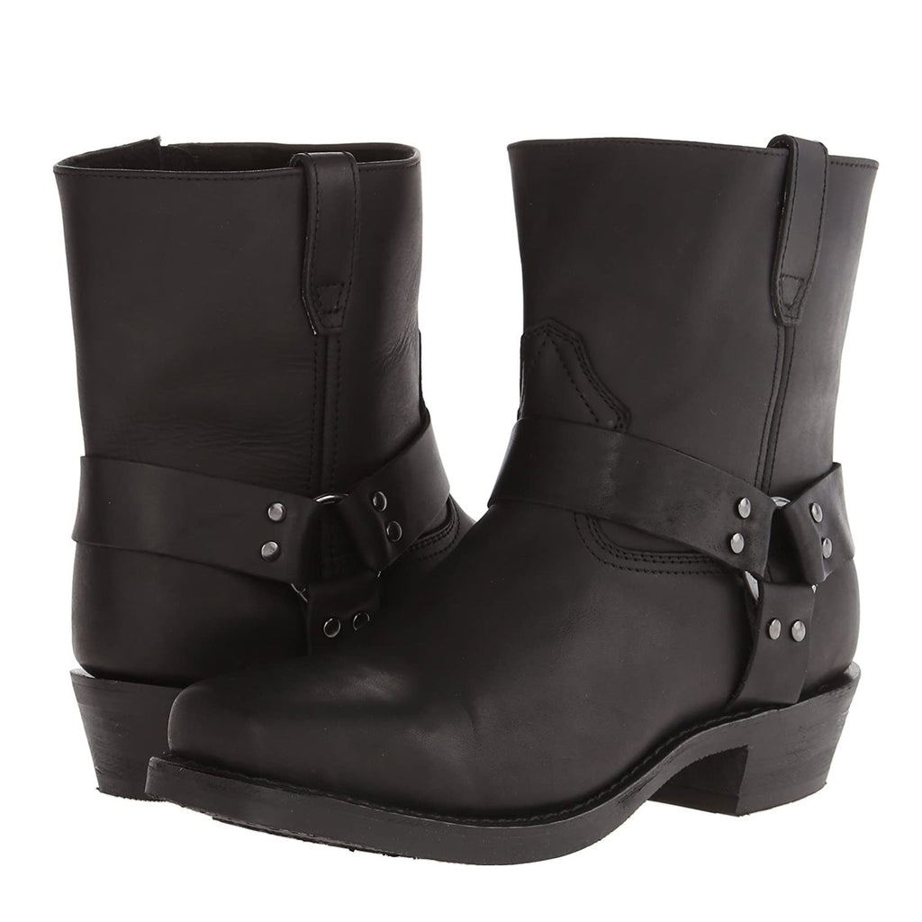 Retro Ankle Cowboy Mid-top Men's Rivet High Heel Knee-high Boots